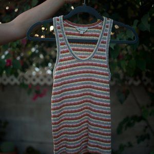 Madewell Ribbed Striped Tank Top - XS